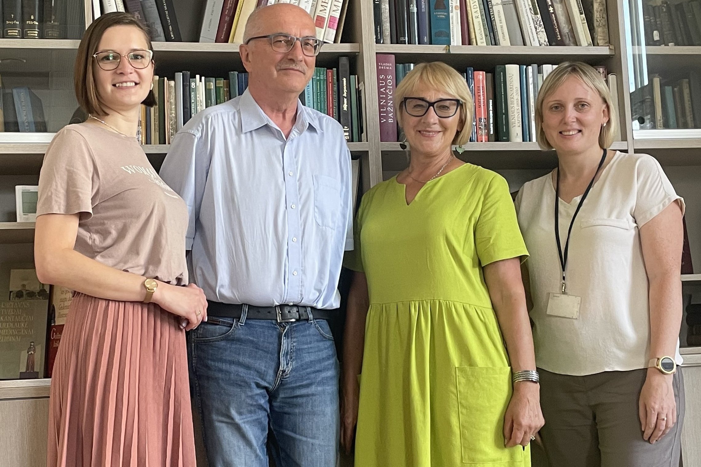 Archyvo vyr. archyvistė Dovilė Korovacka, Olštyno valstybinio archyvo direktorius prof. Norbertas Kasparekas, skyriaus vedėja Neringa Češkevičiūtė ir vyr. specialistė dr. Violeta Pansevič